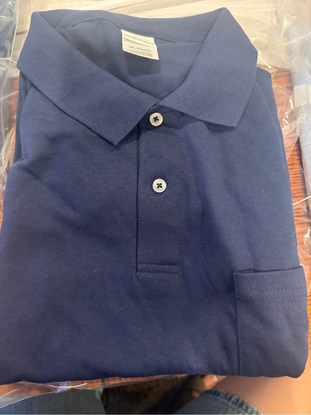 Hanes Men's Navy Blue Polo Shirt